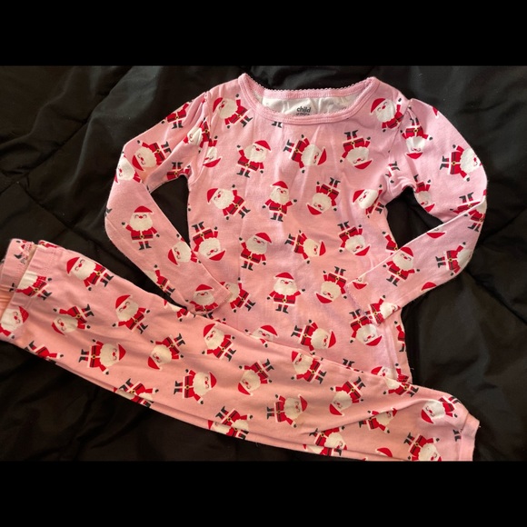 Christmas Carter's Pajamas Santa Pink Sz 4T - Picture 2 of 5